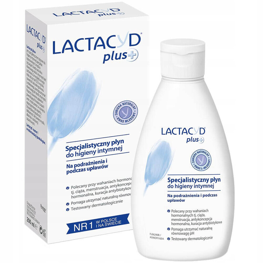 Lactacyd Plus+, liquide spécialisé pour l'hygiène intime, 200 ml