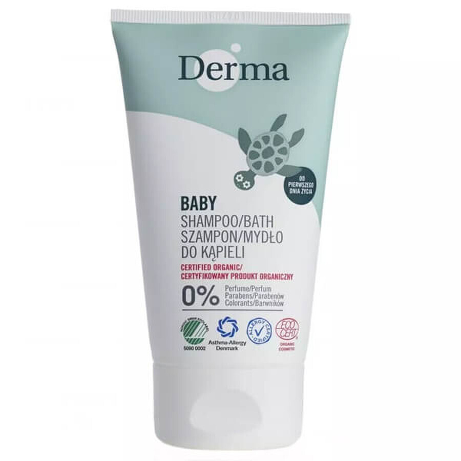 Derma Eco Baby, verzachtende zalf, 100 ml + verzorgende crème, 100 ml, + shampoo-zeep, 150 ml + vochtige doekjes, 64 stuks