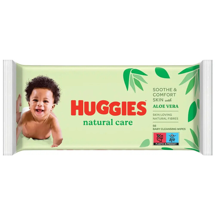 Huggies Natural Care, vochtige doekjes, 3 x 56 stuks