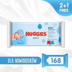 Huggies Pure, vochtige babydoekjes, 3 x 56 stuks