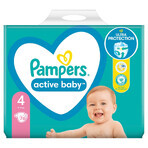 Pampers Active Baby, diapers, size 4, 9-14 kg, 74 pcs