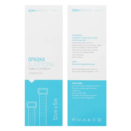 SEMA Protect, elastiek met 2 sluitingen, 12 cm x 5 m, 1 stuk