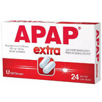 Apap Extra 500 mg + 65 mg, 24 comprimate filmate