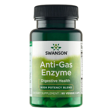 Swanson Anti-Gas-Enzym, 90 plantaardige capsules