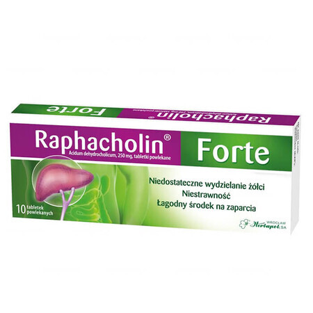 Raphacholin Forte 250 mg, 10 filmomhulde tabletten