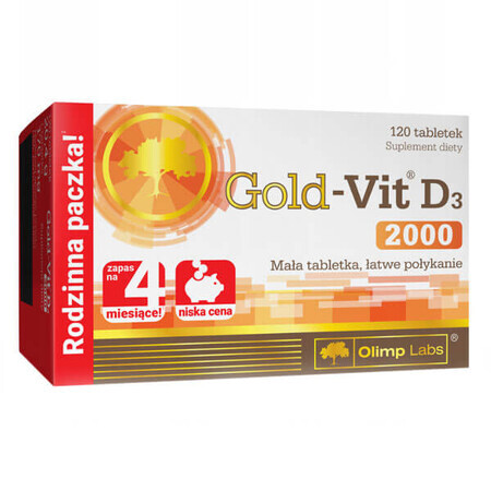 Olimp Gold-Vit D3 2000, 120 comprimidos