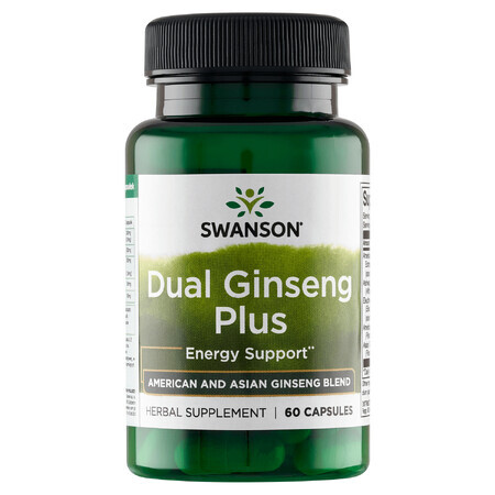 Swanson Dual Ginseng Plus, 60 gélules