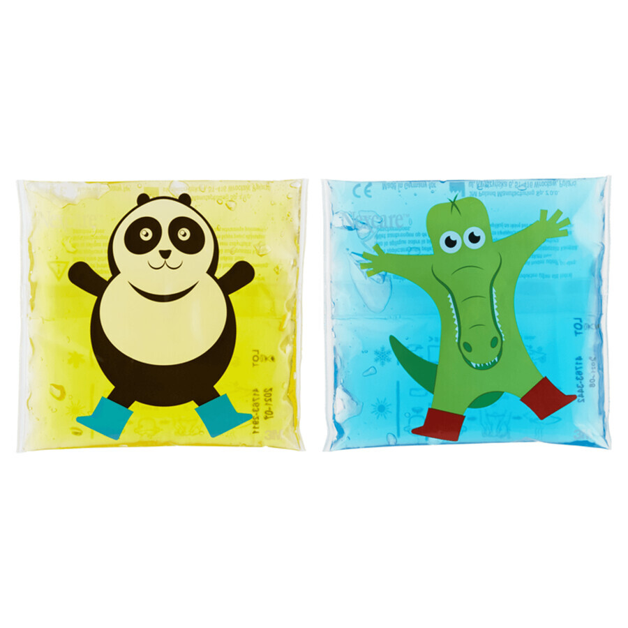 Nexcare ColdHot Happy Kids, warm-koud gel pakket, 11 cm x 12 cm, 2 stuks