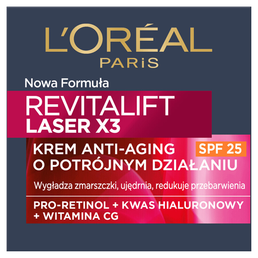 L'Oreal Revitalift Laser X3, Anti-Age Tagescreme 40+, SPF 20, 50 ml