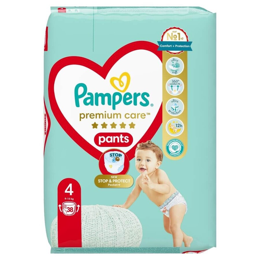 Pampers Premium Care Pants, Windeln, Größe 4, 9-15 kg, 38 Stück