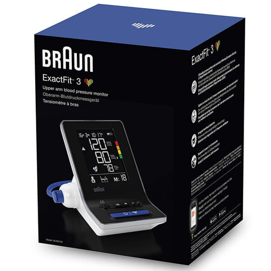 Braun ExactFit-3 BUA6150, automatic upper arm blood pressure monitor