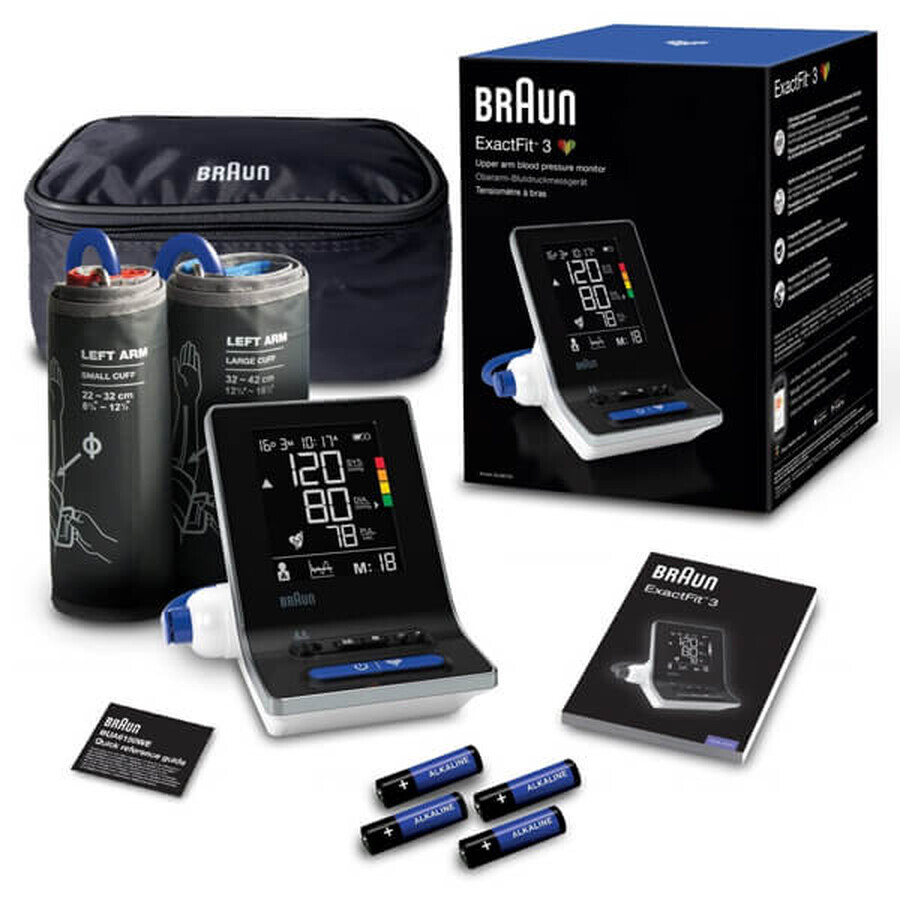 Braun ExactFit-3 BUA6150, automatic upper arm blood pressure monitor