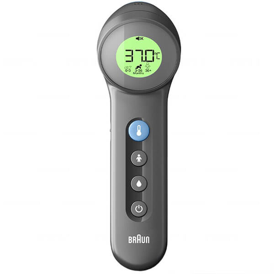 Braun BNT 400 5-in-1 non-contact forehead thermometer with Age Precision, black