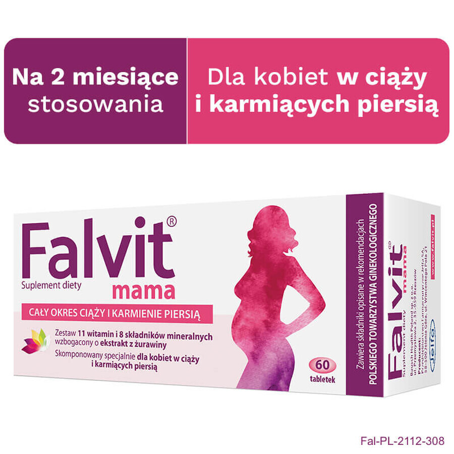 Falvit Mama, 60 film-coated tablets