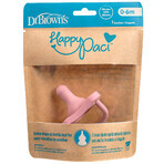 Dr Brown's, tétine silicone Happy Paci, rose, 0m +, 1 pièce