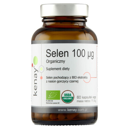 Kenay, Organisch selenium 100 µg, 60 capsules