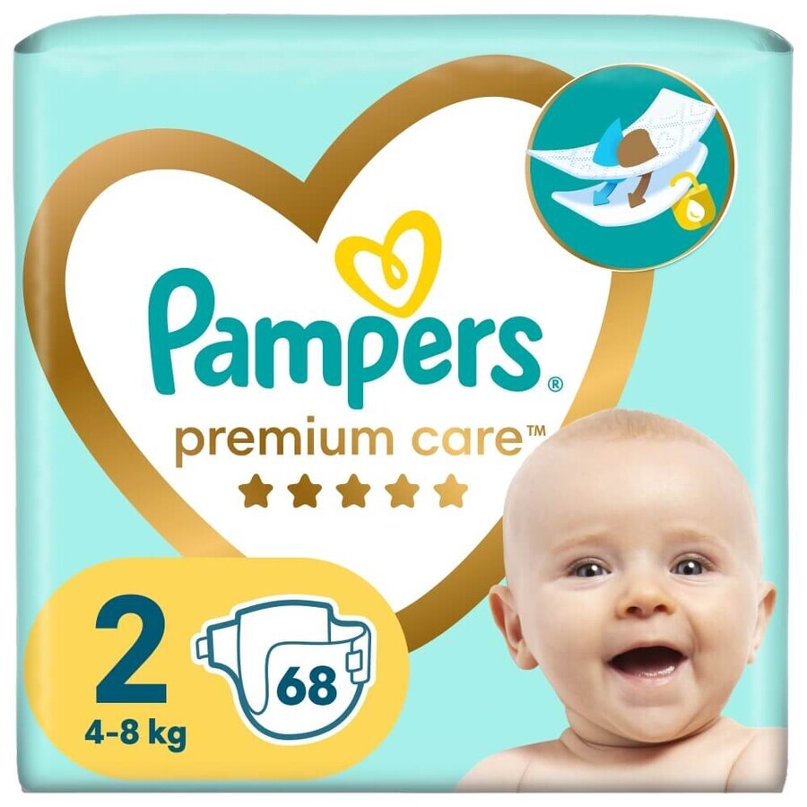 Pampers Premium Care, diapers, size 2, 4-8 kg, 68 pcs