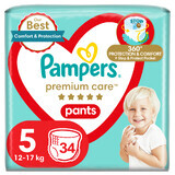 Pampers Premium Care Pants, diapers, size 5, 12-17 kg, 34 pcs