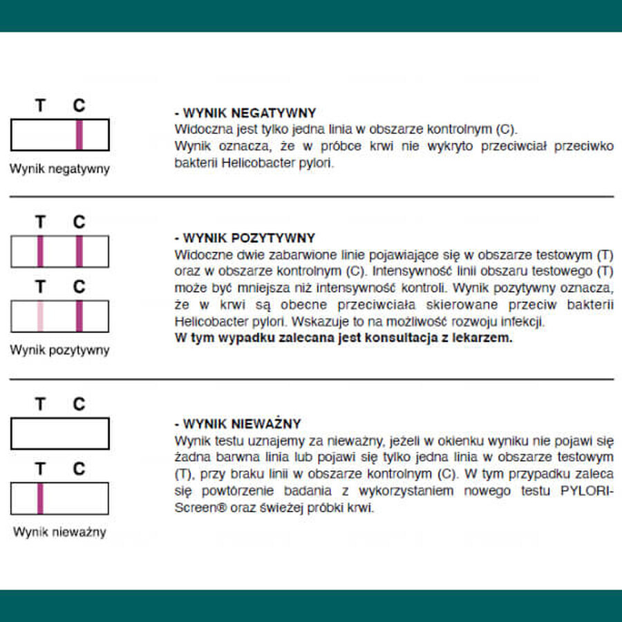 Pylori-Screen, prueba rápida para detectar anticuerpos contra Helicobacter pylori, 1 pieza