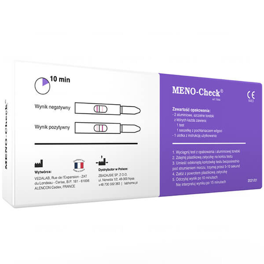 LabHome Meno-Check, test de la ménopause, évaluation des changements hormonaux, 2 unités