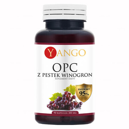 Yango, grape seed OPC, 95% extract, 90 capsules