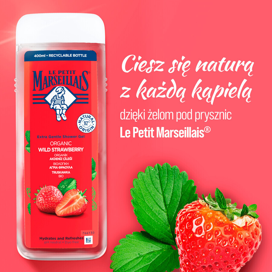 Le Petit Marseillais, gel de duș, căpșuni, 400 ml