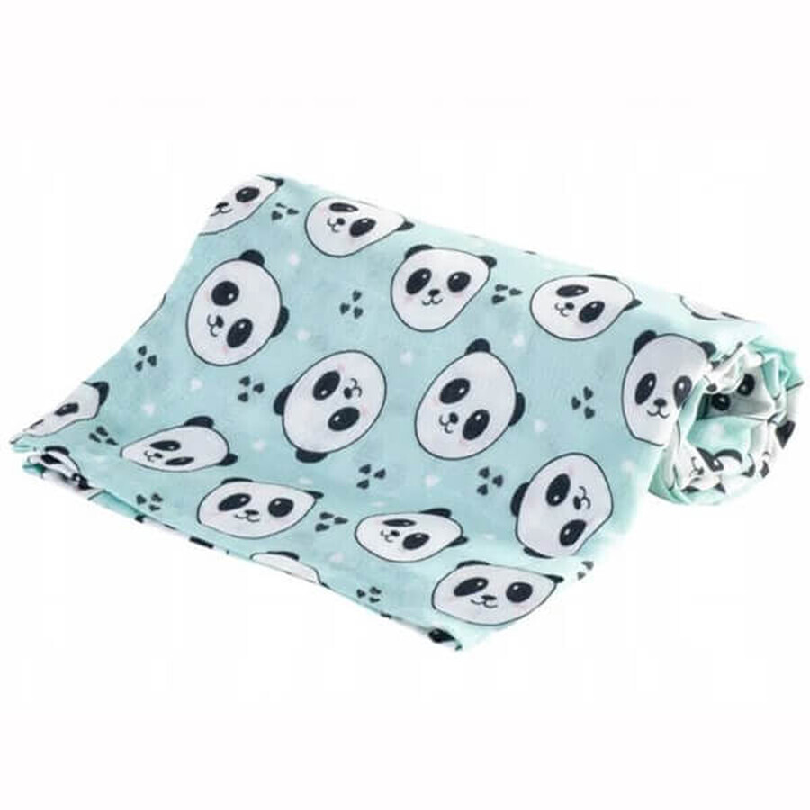 Bocioland Bamboo Diaper Cover 120cm x 120cm Mint Panda 1pc