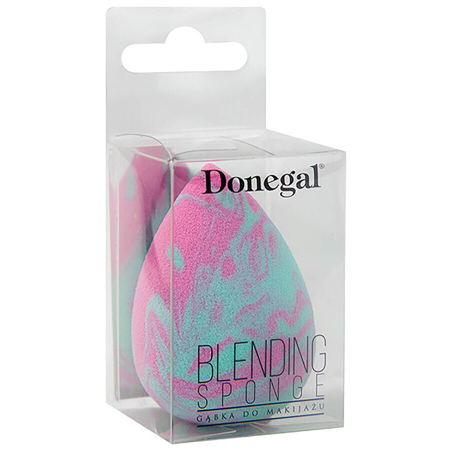 Donegal Makeup Blending Sponge, Pink and Mint, 1 pc