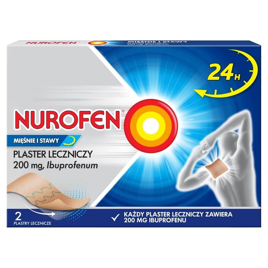 Nurofen Muscles and Joints 200 mg, plasture medicinal, 2 unități