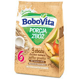 BoboVita Porcja Zbóż porridge di cereali e avena 3 cereali, mela e pera, latticini, senza zuccheri aggiunti, dopo 6 mesi, 210 g