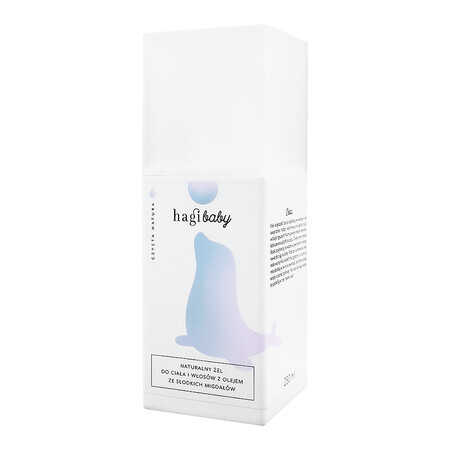 Hagi Baby, natuurlijke wasgel voor lichaam en haar met zoete amandelolie, 250 ml