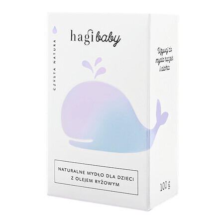 Hagi Baby, Natural soap for babies with rice oil, 100 g