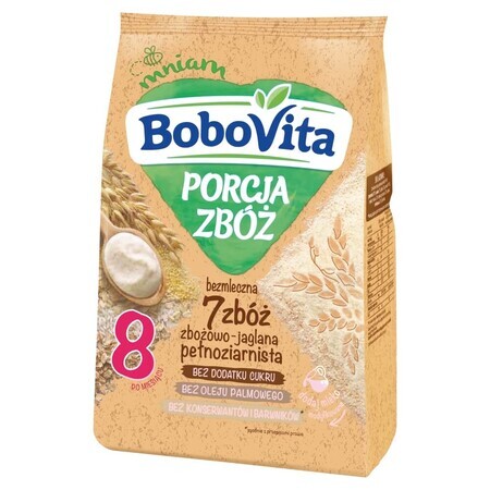 BoboVita Porcja Zbóż Porridge 7 granen, granen-eierpap, melkvrij, zonder toegevoegde suiker , na 8 maanden, 170 g