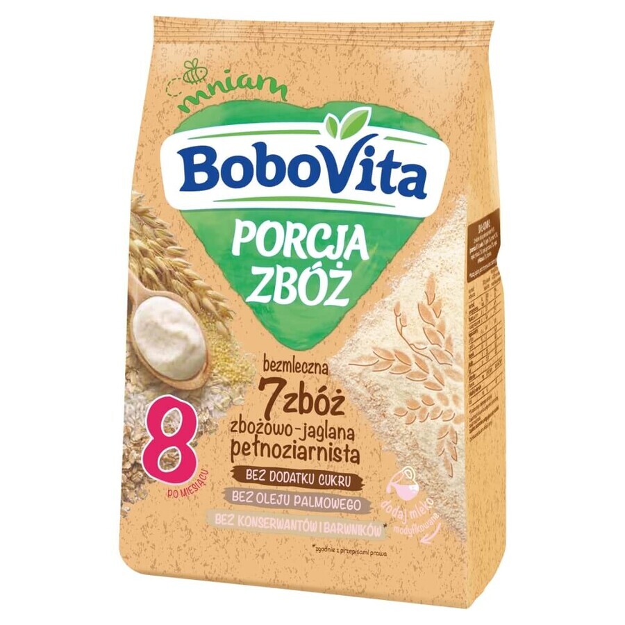 BoboVita Porcja Zbóż Porridge 7 granen, granen-eierpap, melkvrij, zonder toegevoegde suiker , na 8 maanden, 170 g