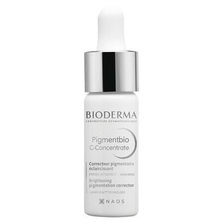 Bioderma Pigmentbio C-Concentrate, concentré éclaircissant pour le visage, avec vitamine C, 15 ml