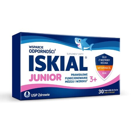 Iskial Junior, à partir de 3 ans, arôme citron, 30 gélules à mâcher