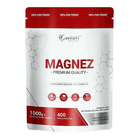 Wish Magnesium, magnesiumcitraat, 1000 g