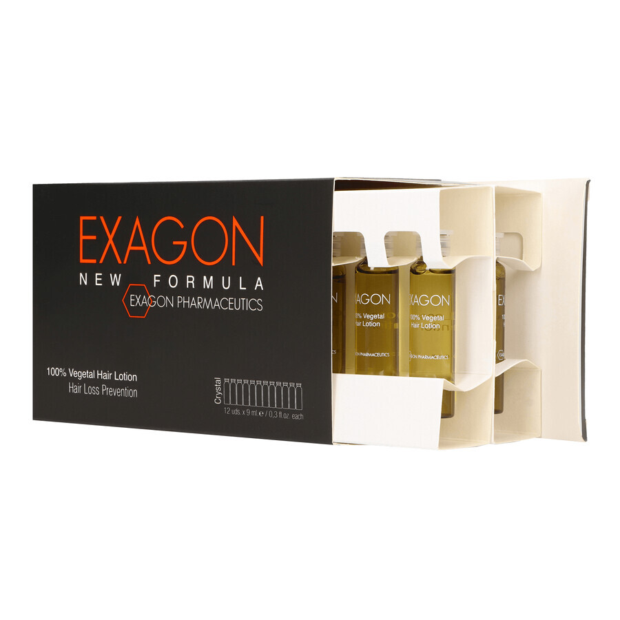 Exagon New Formula, behandeling tegen haaruitval, ampullen, 12 x 9 ml