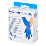 Peha-soft nitrile fino, Nitrilhandschuhe, unsteril, puderfrei, blau, Größe L, 10 Stück