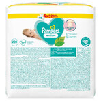 Pampers Sensitive, vochtige doekjes, 4 x 52 stuks