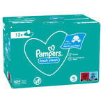 Pampers Fresh Clean, vochtige doekjes, 12 x 52 st.