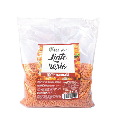 Lentilles rouges, 500g, Econatur