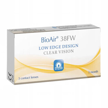 BioAir 38FW, lenti a contatto, quarto, -1,50, 3 pz.