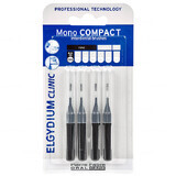 Elgydium Clinic Mono Compact, interdentale ragers, 0,6 mm, zwart, 4 stuks.