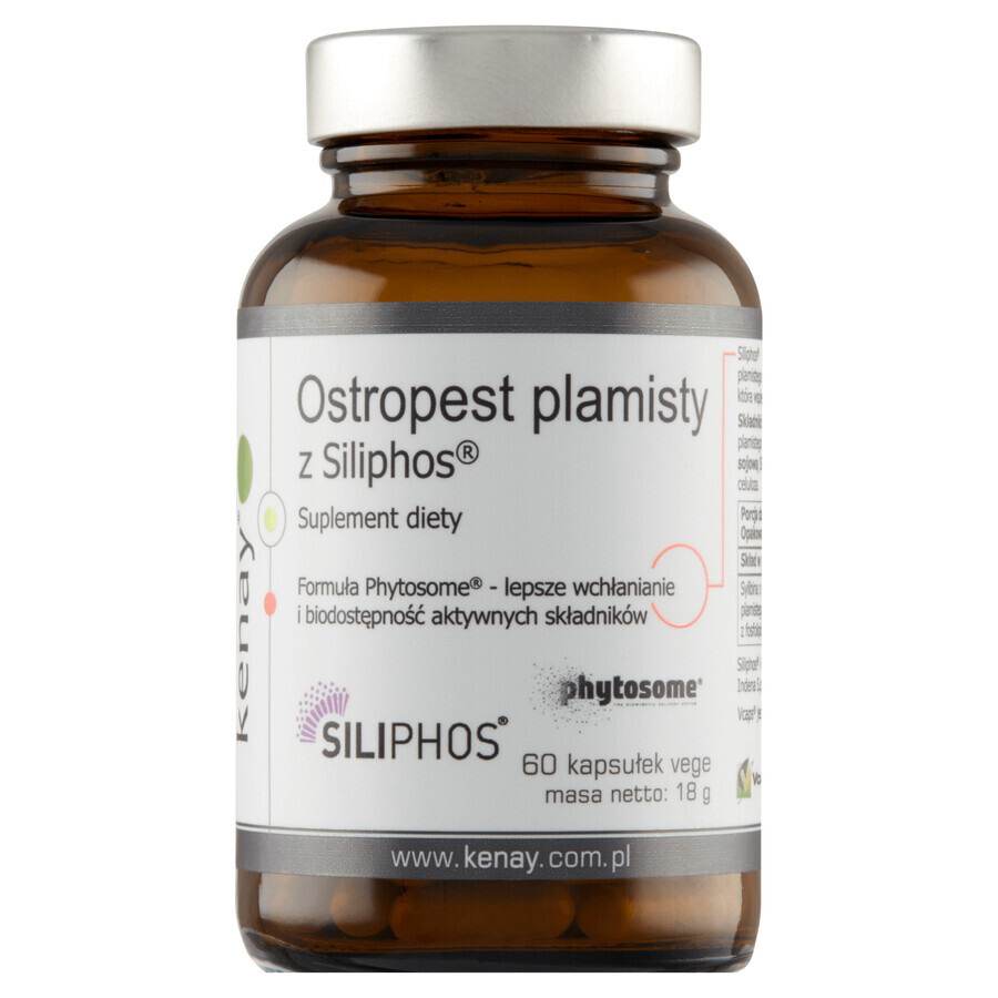 Kenay Mariadistel met Siliphos, 60 plantaardige capsules