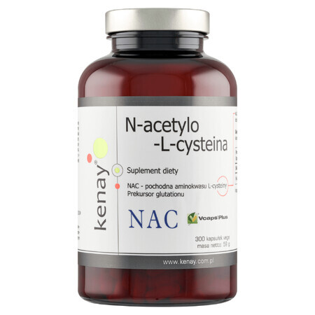 Kenay NAC N-Acetyl-L-Cysteine, 300 Vegetable Capsules