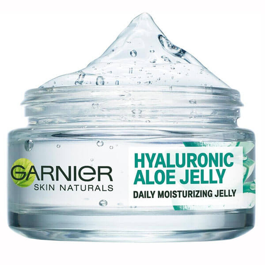 Garnier Skin Naturals Gelatina di Aloe Ialuronica, gel idratante leggero, 50 ml