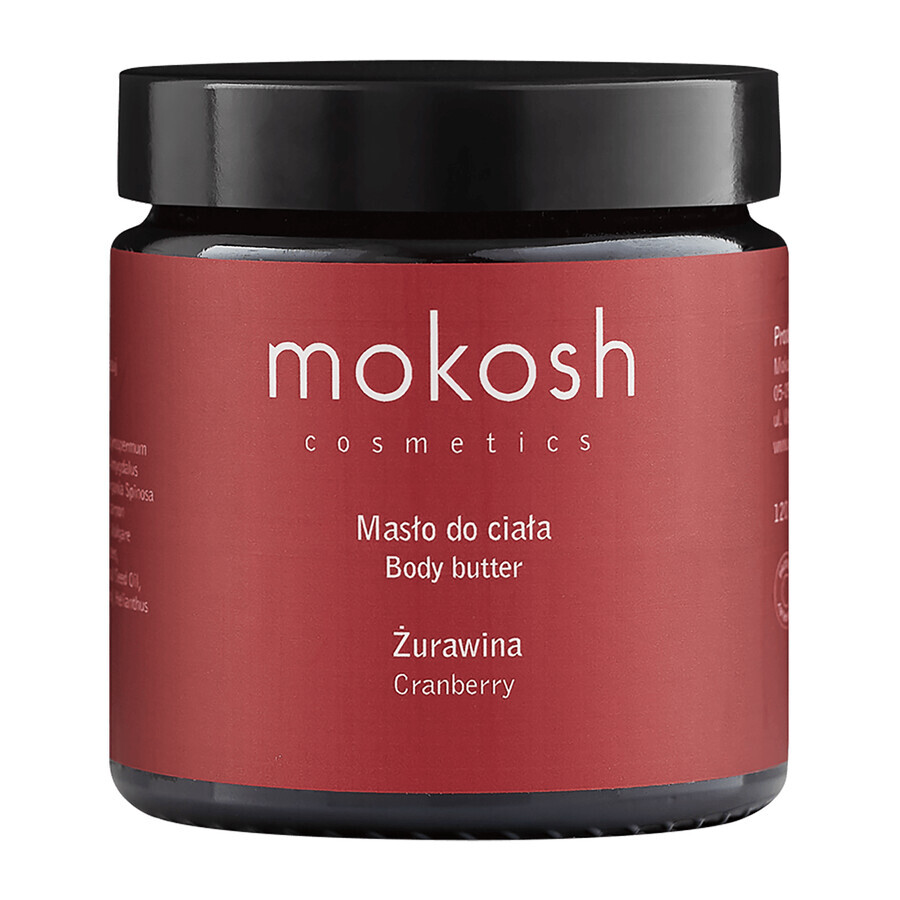 Mokosh, body butter, cranberry, 120 ml