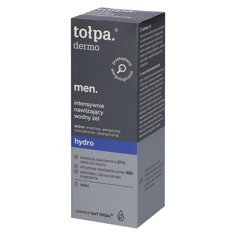 Tolpa Dermo Men, Hydro, gel hidratant intensiv, 75 ml