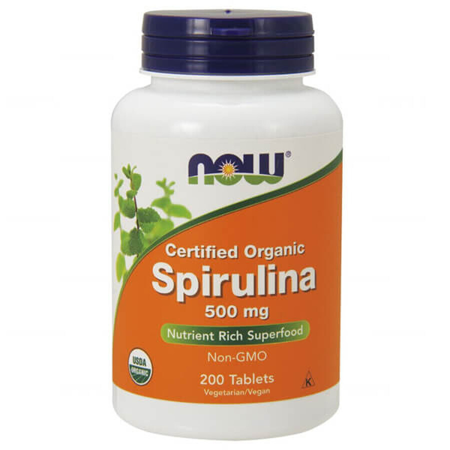 Now Foods, Spirulina 500 mg, 200 tablets